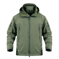 Veste tactique à capuche en softshell camouflage A-TACS FG pour homme Jaime Outdoor, 100% polyester, imperméable, respirante, coupe-vent