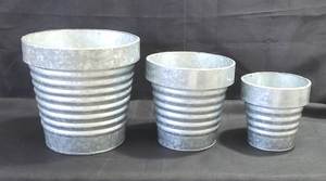 Jarrón de Piso Moderno de Metal Galvanizado, Cubo Decorativo Redondo Hecho a Mano, Ecológico, para Decoración de Sala de Estar, Bodas y Eventos - Product Image 2