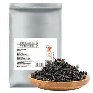 Hojas de té negro fuertes orgánicas de alta calidad de 500g con bebida de té