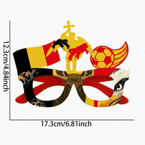 Vente en gros, Meilleure vente : Lunettes en plastique avec drapeau espagnol pour le Mondial de football 2026, Accessoires de supporter, Montures décoratives de mascotte de football - Product Image 2