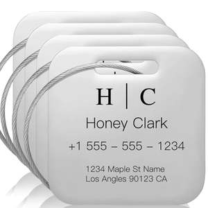 Etiquetas de Equipaje de Metal Personalizadas al por Mayor con Diseños Personalizados, Etiquetas con Nombre para Viajes, Accesorios Antipérdida - Product Image 5