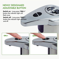 Distributeur automatique de savon sans contact en acier inoxydable, capteur infrarouge électrique, rechargeable, distributeur automatique de désinfectant pour les mains liquide