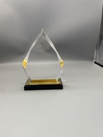 Clear Diamond Impress Acryl Award Klare Acryl-Trophäe Kunden spezifisches Logo Medal las Deportivas Award Medaille China Medaillen Basis AM-33