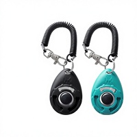 Clicker d'entraînement pour chien en PVC tendance avec dispositif de communication commandant spécifique pour chiens en métal durable