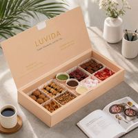 Coffret Cadeau de Truffes avec Insert Personnalisé, Boîte de Luxe pour Confiseries, Emballage de Chocolats, Boîte de Dattes du Moyen-Orient