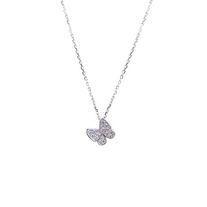 925 Sterling Silver Butterfly Necklace Clavicle Chain Simple Light Luxury Everyday Wear - Product Image 5