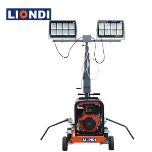 Tour d'éclairage mobile LED/Halide, chariot d'éclairage portable avec générateur essence et diesel, capacité de levage de 5 mètres - Product Image 1