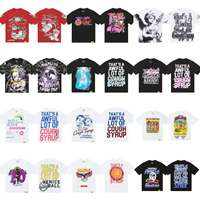 T-shirt pour homme en coton 100% de qualité supérieure, coupe oversize, motif graphique 'THAT'S a AWFUL LOT of COUGH SYRUP', grammage lourd, ALOCS