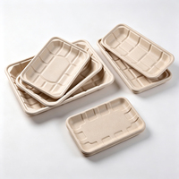 Ecologisch afbreekbare, voedselveilige, wegwerpbaar bakje van 8 inch van suikerrietbagasse voor groenten, met aangepast logo