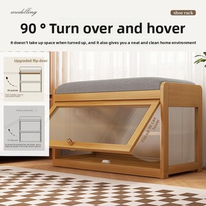 Modern Home Entrance Integrated Shoe Cabinet <strong>Seating</strong> Multifunctional Entryway Shoe <strong>Bench</strong> <strong>with</strong> Soft <strong>Cushion</strong> for Living Room - Product Image 3