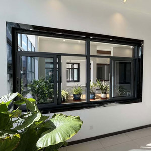 Tùy Chỉnh Chuyên Nghiệp Không Thấm Nước Khu Dân Cư Cửa Sổ Đôi Tempered Glass Nhiệt Phá vỡ Nhôm Trượt Hệ Thống Cửa Sổ - Product Image 4