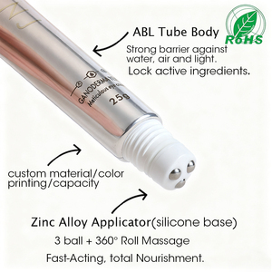 บรรจุภัณฑ์หลอดพลาสติกนิ่ม PE สำหรับเซรั่มบำรุงรอบดวงตา ครีมบำรุงรอบดวงตา แบบลูกกลิ้งพร้อม<span class=keywords><strong>ลูกกลิ้ง</strong></span>นวดหัวอะลูมิเนียม-พลาสติก - Product Image 2