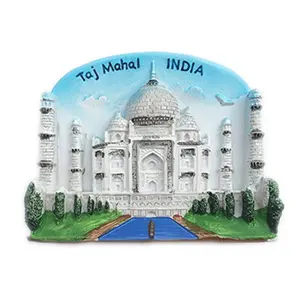 India Taj Mahal Souvenir Perjalanan 3D London Polyresin Magnet Kulkas