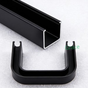 Perfil de Canal de Aluminio en Forma de <span class=keywords><strong>U</strong></span>, Riel Guía para Fijación de Vidrio y Ranura, Banda de Borde y Tira de Retención para Uso Industrial y Decorativo - Product Image 5