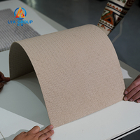 LYA Pemasok Emas Harga Grosir Lembaran Veneer Batu Modern Fleksibel Ringan Tahan Api Tahan Air Tekstur Anyaman Untuk Interior