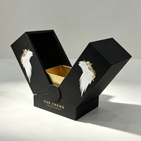 Boîte cadeau de luxe rigide à double porte pour parfum avec insert en éponge, emballage haut de gamme pour parfum