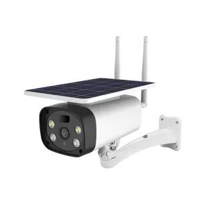 Outdoor 4MP CCTV Camera PIR Low Consumption 1080P 2 Way Audio Wifi Solar Panel Battery Power Network Night Vision Cloud Data
