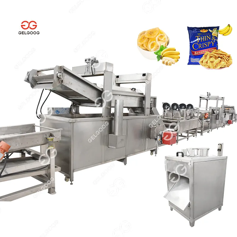 Maschine zur Herstellung von Chips Banane Kleine Produktions anlage Voll automatische Bananen chips Herstellung Maschinen set