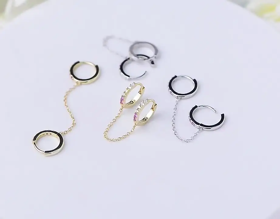 925 sterling silver stud earrings ear line earing silver 925 wedding jewelry for women