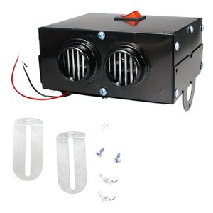 Chauffage de voiture portable 500W avec ventilateur chauffant 12V noir, dégivreur et désembueur électronique automobile - Product Image 1