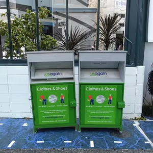 Contenedor <span class=keywords><strong>de</strong></span> reciclaje galvanizado personalizado para uso caritativo <span class=keywords><strong>de</strong></span> ropa y zapatos <span class=keywords><strong>de</strong></span> metal para exteriores - Product Image 5