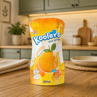 Sachets en plastique personnalisés pour boissons liquides avec paille, pour machine de remplissage de jus en aluminium, pochettes verticales à bec verseur