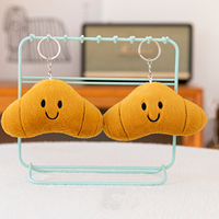 Chat mignon pendentif nourriture jouet créatif en peluche décoration poupée avec PP coton remplissage pour sac pendentifs