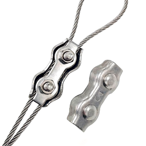 Clips de fixation pour câbles métalliques, attaches robustes pour câbles jumeaux, pour la rigging industrielle et la distribution de charge - Product Image 1