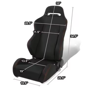 Одобренное FIA сиденье из стекловолокна Asientos Deportivos для спортивных автомобилей, гоночных черных видов спорта - Product Image 5