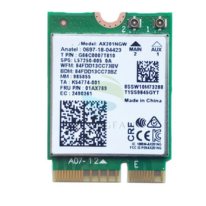 <span class=keywords><strong>Carte</strong></span> <span class=keywords><strong>Wifi</strong></span> AX201 BT5.0 double bande 2.4G/5G sans fil NGFF bouton E CNVi AX201NGW 2.4Ghz / <span class=keywords><strong>5Ghz</strong></span> 802.11ac / Ax - Product Image 1