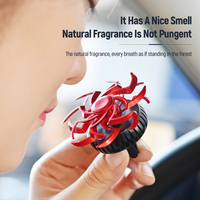 Diffuseur de parfum pour voiture à énergie solaire, design cool en alliage, plusieurs senteurs, ventilation facile, rotation directionnelle, sans électricité
