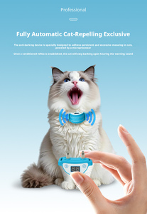 Yeni Sınır Ötesi Su Geçirmez Kedi için Anti-Miyavlama Tasması Akıllı Statik Otomatik Ağlama Önleyici Cihaz ABS Malzemeli Evcil Hayvan Eğitim Cihazı - Product Image 3