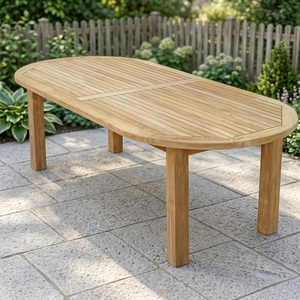 Table à manger pliante en teck massif moderne et durable avec coussin non imperméable pour terrasse extérieure et usage extérieur - Product Image 4