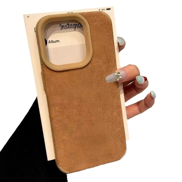 Hot Sale Luxury Suede Microfiber Shockproof TPU Frame Protective Cover for iPhone 16 15 14 12 Series Soft Protective Phone Case