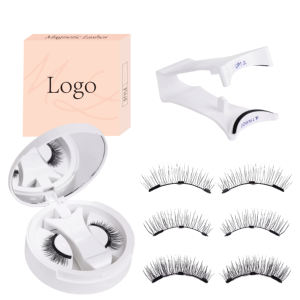 Pestañas magnéticas finas reutilizables coreanas de Etiqueta Privada, 2 imanes, tira falsa magnética suave, pestañas con caja aplicadora - Product Image 4