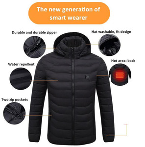 <span class=keywords><strong>Abbigliamento</strong></span> riscaldante da uomo invernale Smart riscaldamento USB ricarica <span class=keywords><strong>abbigliamento</strong></span> cotone giacca Unisex giacca riscaldata per l'inverno - Product Image 4