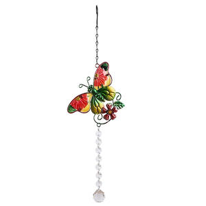 Commercio all'ingrosso <span class=keywords><strong>uccello</strong></span> & farfalla Sun Catcher di cristallo decorazione appesa per giardino esterno o casa durevole metallo & ferro materiali - Product Image 2