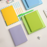 Geschenkset aus PU-Leder-Notizbuch mit Stift, A6, wasserdichtes Taschennotizbuch mit linierten, blanko und karierten Seiten, personalisierbares Firmen- und Geschäftsgeschenk