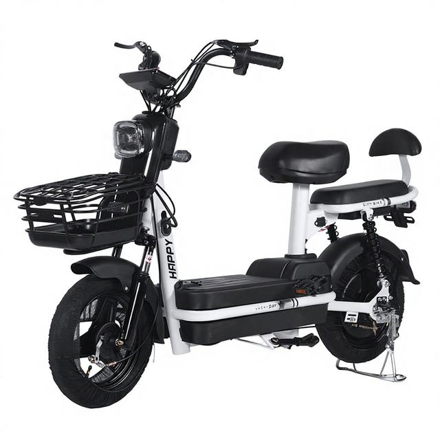 Electric Bike High Carbon Steel Frame Adult Urban Commuter Rear Hub Motor 7 Speed Electronic Lead Acid Battery