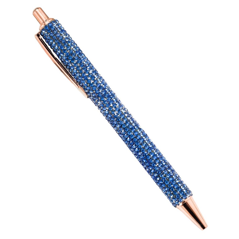 Poteau bleu foncé avec raccords dorés