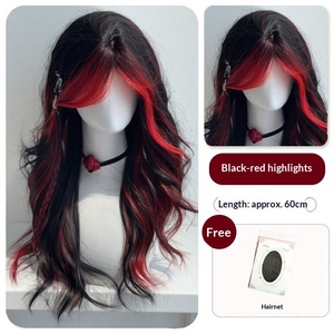 Peluca de mujer Sea King Roja con raya al medio, larga y rizada, de encaje completo, blanca natural, con ondas de agua, sin pegamento, para cualquier forma de rostro - Product Image 6