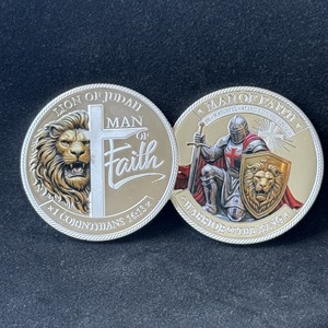 Moneta commemorativa personalizzata all'ingrosso Cavaliere Stampa UV Medaglia in metallo da collezione Moneta sfida 3D Fratellanza Guerriero - Product Image 2