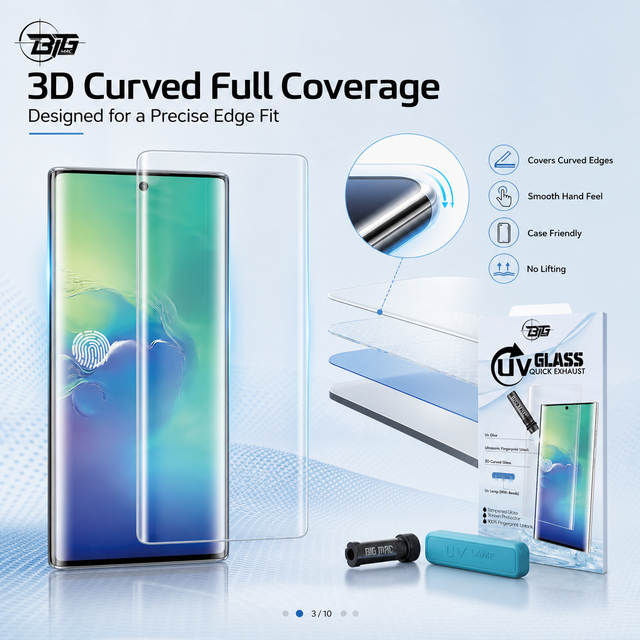 HD Clear 3D Curved UV Screen Protector with Installation Tool for samsung S23 S20 S21 S22 ultra