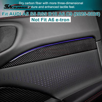 Pour AUDI A5 S5 RS5 B10 A6 C9 2025-2026 Bandes de panneau de porte avant en carbone véritable (2 pièces) pour berline, Avant, Sportback, Allroad - Accessoires automobiles