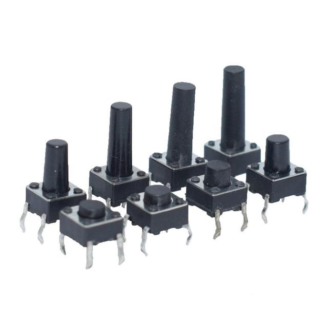Tactile Switch, Vertical, 6*6*4.3/5/6/7/8/8.5/9/10/11/12--/15MM Micro Switch/button