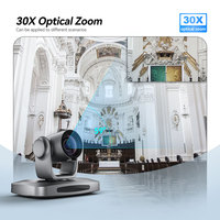 Caméra de Vidéo en Direct 4K pour Diffusion en Continu SDI/USB/NDI/HDMI, Caméra PTZ 30x pour Conférence Vidéo