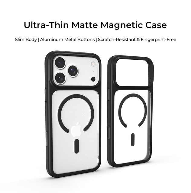 Ultra Thin Matte Finish Anti-Yellow Clear Magnetic Case Anti Fingerprint Moblie Phone Cover for iPhone 18 Pro Max 17 Pro Max