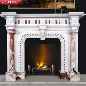 Chimenea Decorativa de Interior de Mármol Estilo <span class=keywords><strong>Romano</strong></span> Antiguo - Product Image 4