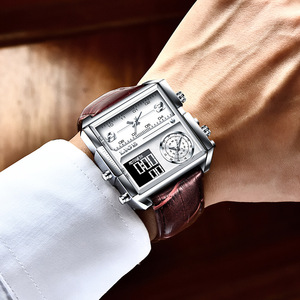 <span class=keywords><strong>Reloj</strong></span> <span class=keywords><strong>LIGE</strong></span> LG8925 a <span class=keywords><strong>Precio</strong></span> de Mayoreo para <span class=keywords><strong>Hombre</strong></span>, <span class=keywords><strong>Reloj</strong></span> de Pulsera de Cuero Marrón de Lujo, <span class=keywords><strong>Reloj</strong></span> Digital Electrónico Resistente al Agua - Product Image 2