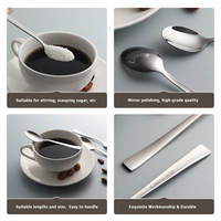 Cuillère à thé en métal avec logo personnalisé, cuillères à expresso en acier inoxydable, petites cuillères classiques